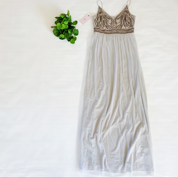 Anthropologie Bhldn Vilette Dress Fog 